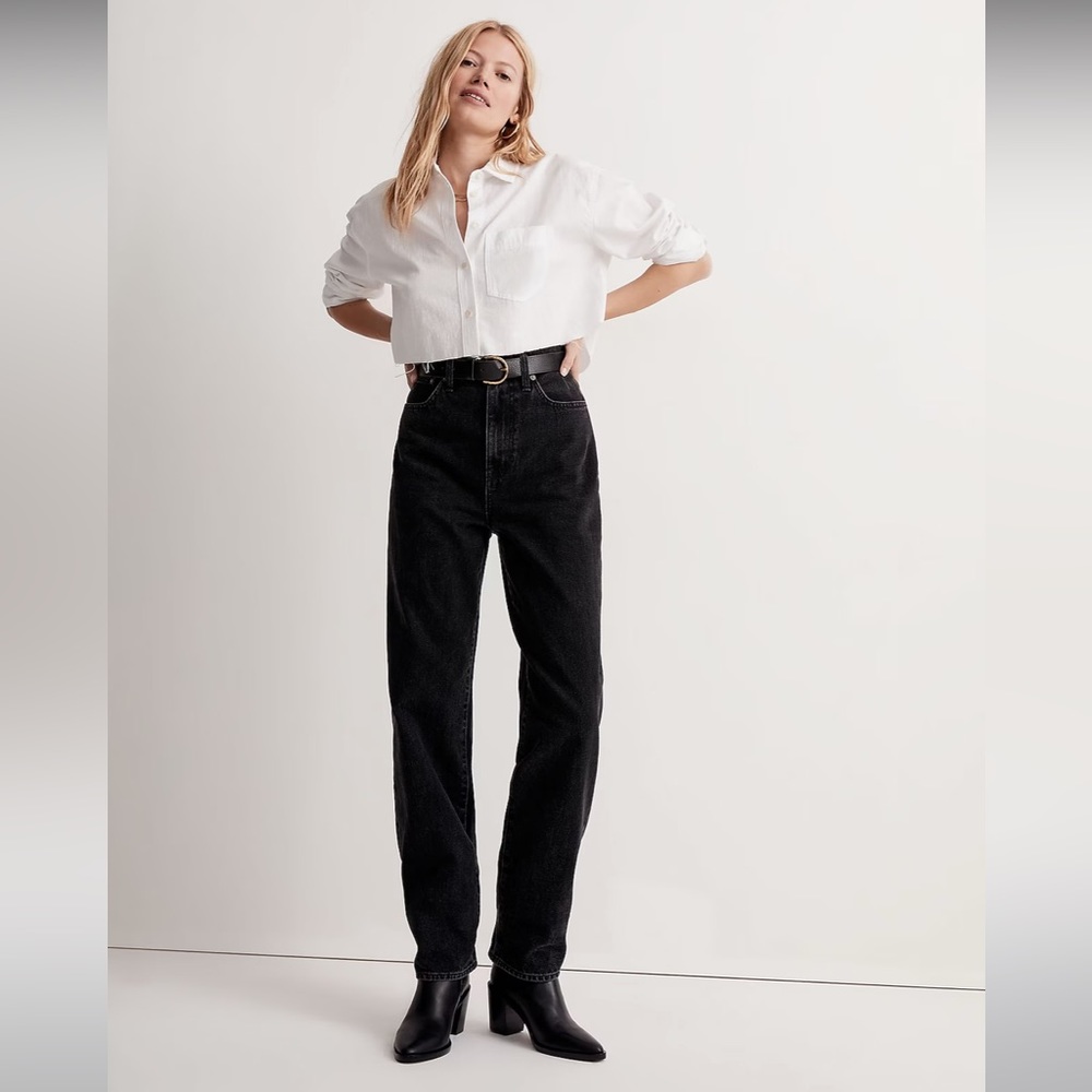 Madewell Baggy Straight Jeans in Raybard Wash